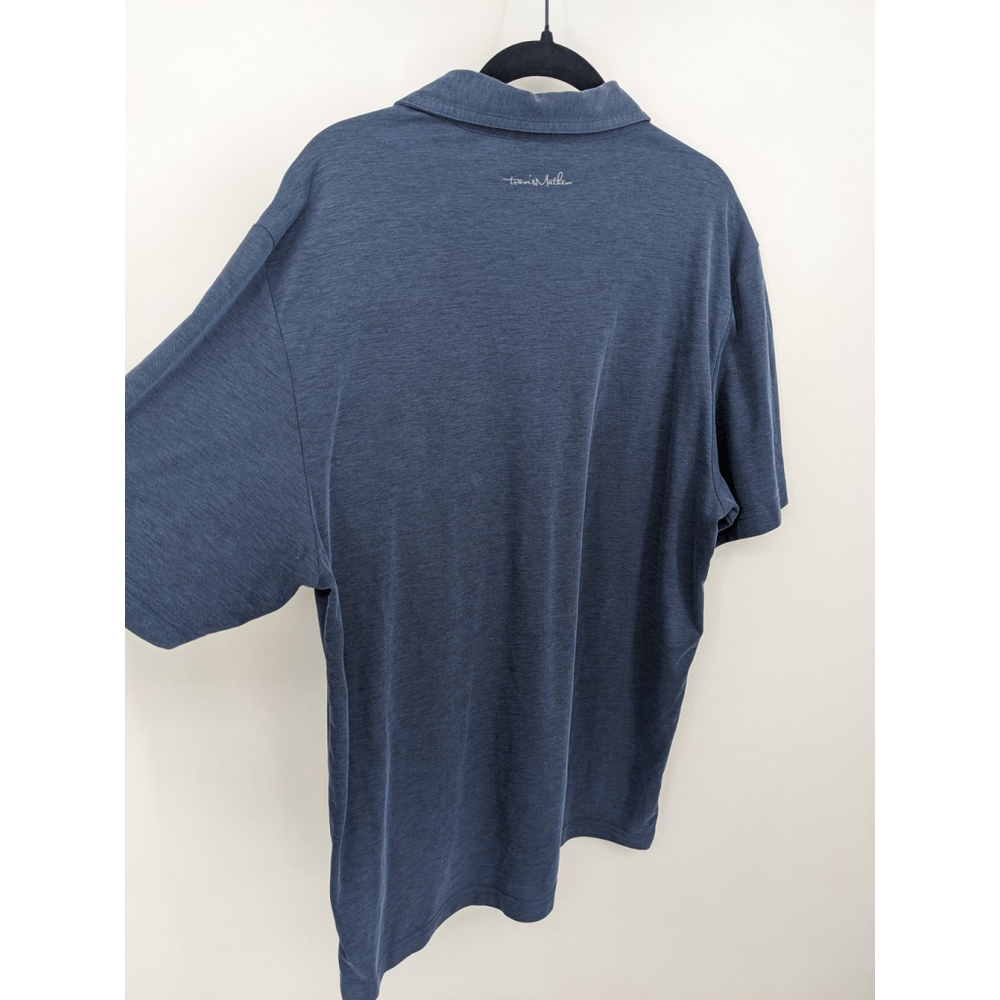 Travis Mathew Polo Shirt Mens Large Blue Gray Golf‎ - Picture 6 of 12